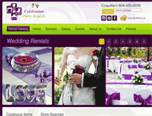 Tablet Screenshot of celebrationpartyrentals.ca